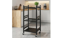 Garden Tool Organizer with Wheels Rolling for Garage, Utility Room, Homeowners