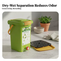 Food Scrap Fermentation Container Firm-Liquid Separation Kitchen Compost Bin Indoor Composter with Spigot Airtight Closure