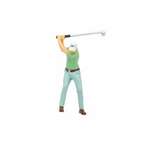 Micro Landscape Decor 1:64 Golf Miniatures Vivid Poses 1:64 Golfer Figures Realistic Pose Golf Player Miniatures Detailed Painted for Model Makers, Sand Table