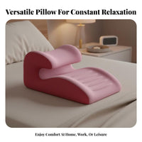 Multi-Purpose Prone Lying Pillow Versatile Use Stomach Sleeping Support Pillow Body-Contouring for Lounging, Reading