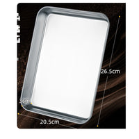 Rust Resistant 5 Compartment Food Prep Tray Stackable Stainless Steel Divided Plate Rolled Edges for Hot Pot