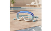 Clear Lens Swimming Goggles with Earplugs Soft Nose Bridge Swim Goggles with Earplugs Anti-Fog Eyewear Protective for Swimmers