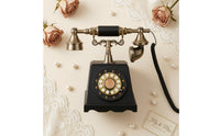 Vintage Rotary Phone Audio Guestbook Antique Inspired Wedding Message Phone Audio Guest Book Telephone Gold Tone Accents