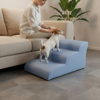 Waterproof Leather Pet Steps Easy to Clean Non-Slip Dog Stairs Soft Pet Steps Sturdy Bearing Gentle Slope for Small Dogs