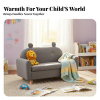 Cute Cartoon Design Fluffy Character Seat Mini Size creatureShaped Armchair Soft and Comfortable children's Sofa Child-Safe for Toddlers, Preschoolers, Parents, Reading Corner, Kindergarten, Playroom, Living Room