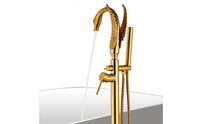 Freestanding Bathtub Faucet Classical Floor Mounted Bathtub Faucet High Tall Bend Plumbing Fixture for Homeowners