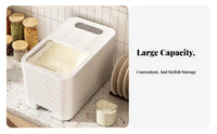 Moisture-Proof Rice Storage Container Transparent Lid Rice Storage Bin Safe