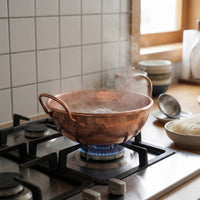 Copper Pot with Loop Handles Compact Hammered Copper Pot Traditional Cookware for Home Cooks