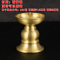 纯铜烛台摆件家用蜡烛台座铜蜡台坐高档一对大号香炉一套佛具用品