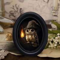 Halloween Skull Wooden Picture Frame for Desk, Living Room, Dining Room, Entryway