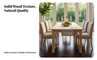 Solid Wood Dining Table Space-Saving Modern Wooden Dining Set Sturdy Construction Kitchen Table Set for 4 for Families, Restaurant Owners, Home Office