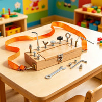 kids Screwdriver Board Assembly Play Wooden Set Educational Plaything