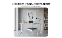 Nordic Design Curved Back Chair Ergonomic Backrest Armless Side Chair Long-Lasting Seating Furniture Sturdy Frame for Homeowners, Interior Designers, Study Room, Home Office, Kitchen, Bedroom