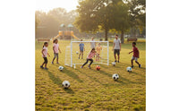 Easy Assembly Soccer Goal Frame with Net Stable Design Soccer Goal Long-Lasting Sports Equipment Weatherproof for School
