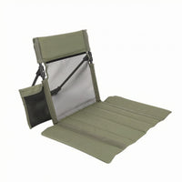 Padded Folding Seat Backrest Mat 600D Oxford Cloth Foldable Chair Mat Aluminum Alloy Camping Sit Cushion Carrying Bag