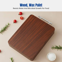 Sturdy Rosewood Chopping Board, Rectangular, Double-Sided, Kitchen Cutting Board
