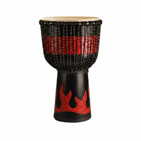 Natural Drumhead Djembe Drum Carved Wood Rope Tuned Goblet Drum Artisan-Made Percussion Instrument for Music Teachers