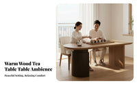 3 Pieces Pebble-Shaped Table with 2 Woven Chairs Natural Aesthetic Home Furniture Space Saving for Apartment Dwellers, pairs, Balcony, Living Room