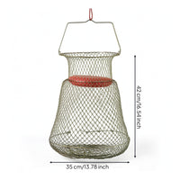 Foldable Catch-Holding Keep Net with Buoy Floating Wire Catch-Holding Basket Heavy Duty Quick Drying for Anglers