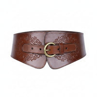 Chunky Wide Waist Belt Chic Wide Belt with Buckle Long-Lasting Waistband Secure for Dresses