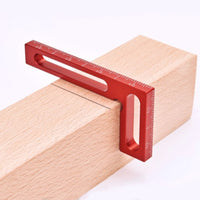 Woodworking Square Aluminum Alloy Right Angle Ruler L-Square Ruler 90-Degree Measuring Tool Laser-Etched for Woodworkers