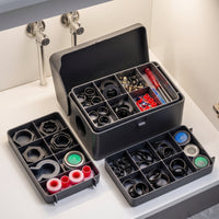 With Trays Three-Layer Repair Case Portable Compartment Box for Plumbers, Homeowners, Workshop
