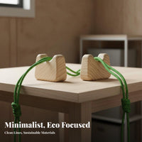 2 Pieces Climbing Finger Solid Wood Climbing Fingerboard Sturdy Hardwood Wooden Pinch Blocks for Climbers, Beginners, Indoor, Workout, Travel