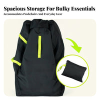Lightweight Stroller Travel Bag Smooth Material Drawstring Stroller Bag Full Coverage