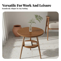 Double-Layer Design Two-Tier Negotiation Table Set Minimalist Design Office Reception Table Set Versatile Adjustable Foot Pads for Business Owners, Apartment Dwellers, Homeowners, Shop, Cafe, Balcony