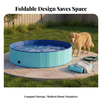 Quick Setup Foldable Pet Bathing Tub Multipurpose Foldable Dog Pool Long-Lasting Collapsible Dog Swimming Pool Leak-Proof for Dogs, Cats, Outdoor, Indoor, Backyard