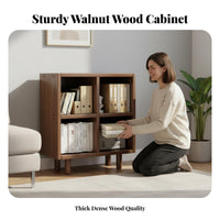 Multi-Purpose Accent Console with Doors Long-Lasting and Sturdy Modular Unit with Flip-up Doors Easy Assembly Bookshelf Robot Vacuum Friendly for Book Lovers, Homeowners, Interior Decorators, Study, Living Room, Bedroom, Hallway