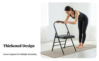 Padded PU Leather Seat Exercise Chair Foldable Design Iyengar Exercise Chair Long-Lasting Backless Exercise Stool Stable & Sturdy for Seniors, Beginners