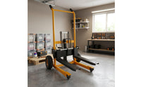 Manual Hydraulic Lifting Hand Truck Textured Grips Foldable Hydraulic Hand Truck Load Mover 4 Wheels