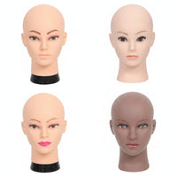 Realistic Bald Mannequin Head Smooth Mannequin Head with Neck Easy to Clean Display Glossy for Shop Owners, Hairpiece Stylists