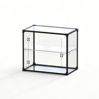 Transparent Clear Acrylic Display Case Dustproof Tiered Collectible Case Protective Hobby Storage 360° Viewing for Collectors