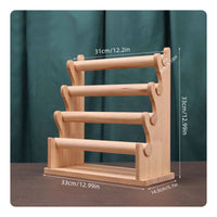 Sturdy Construction Wooden Bracelet Display Rack Large Capacity Wooden Bracelet Stand Space Saving for Crafters, Market Stalls, Craft Fairs