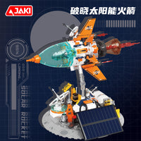 JAKI Solar-Powered Rocket Building Block Toy for Kids, 200-400 Pieces, ABS Plastic, Educational STEM Toy, Gift for Boys and Girls
