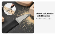 Abrasive-Coated Coated Fret Crowning File Professional Grade Double-Headed Fret File Long-Lasting for Hobbyists, Instrument Repair, Workshop