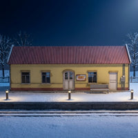 Miniature Station Building Assembly Kit Historic Railway Station Building Display Collectible for Collectors