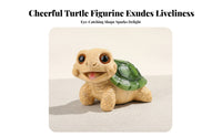 Oversized Eyes Resin Turtle Figurine Compact Cute Turtle Figurine Decorative Display Piece Miniature for Garden