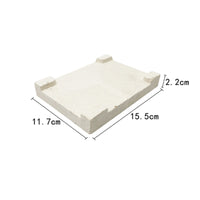 Refractory Soldering Plate Heat-Resistant Soldering Plate with Positioning Tabs Board High Temperature Work Surface Fireproof
