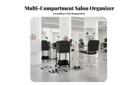 Heavy Duty Salon Station with Drawers Attractive Bowls Lockable Styling Station Easy to Clean Rolling Trolley Heat Resistant Tool Holder for Hairstylists, Hair Stylists, Cosmetology Students, Barbershop, Beauty Studio, Spa, Home Use