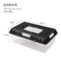 带盖子亚克力爬虫饲养盒爬宠乌龟角蛙螃蟹蜘蛛蛇宠物观察养殖龟盒