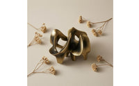 Geometric Metal Sculpture Easy to Clean Hollow Sculpture Decor Anti-Rust for Home Display