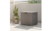 Outdoor Storage Box Resin Storage Box with Hinged Lid Sturdy Furniture for Backyard
