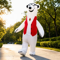 Inflatable White Bear Suit Oversized White Bear Costume Funny Inflatable Costume for Adults, Parties, Cosplay