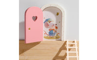 Nordic Design Wooden Fairy Door Cute Fairy Door Set Educational Children's Play Set Miniature for Children, Playroom, Desktop, Desk