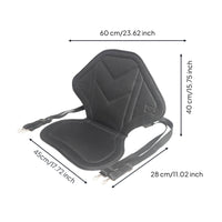 Padded Kayak Seat Adjustable Backrest Textured Cushion for Kayakers, Paddlers