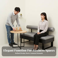 Minimalist Design Upholstered Booth and Chair Combo Sturdy Construction Padded Dining Seat Modern Aesthetic Restaurant Seating Wear-Resistant Upholstery for Cafe Proprietors, Business Owners, Interior Designers, Milk Tea Shop, Lounge Area, Bar