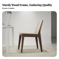 Nordic Design Upholstered Sloping-Back Chair Ergonomic Backrest Upholstered Side Chair Long-Lasting Construction Seating Furniture Stable Legs for Hospitality Business Owners, Homeowners, Interior Designers, Dining Room, Restaurant, Balcony, Kitchen